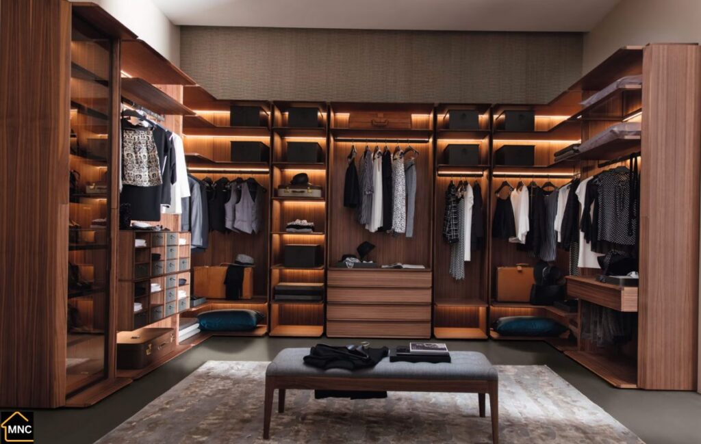 Custom built-in wardrobe installed in Dubai Marina apartment by MNC Carpentry