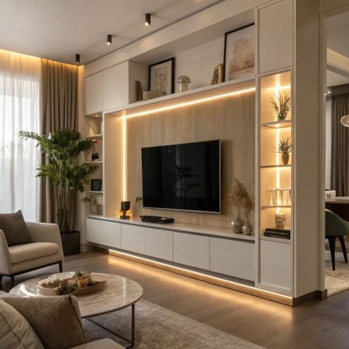 Floating TV Unit with LED Lights​